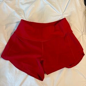 Lululemon red speed ups 2.5 high waisted